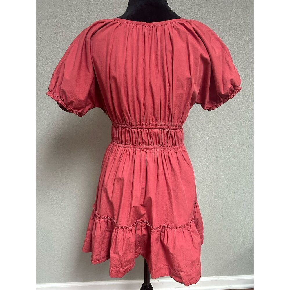 J. Crew Women's XS Standard Red Chic Tiered Knee Length Party Dress - Picture 6 of 9